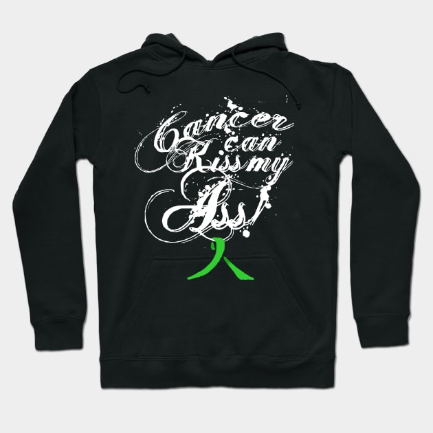 Cancer Can Kiss My Ass! Non-Hodgkin Lymphoma (Lime Green Ribbon) Hoodie by Adam Ahl